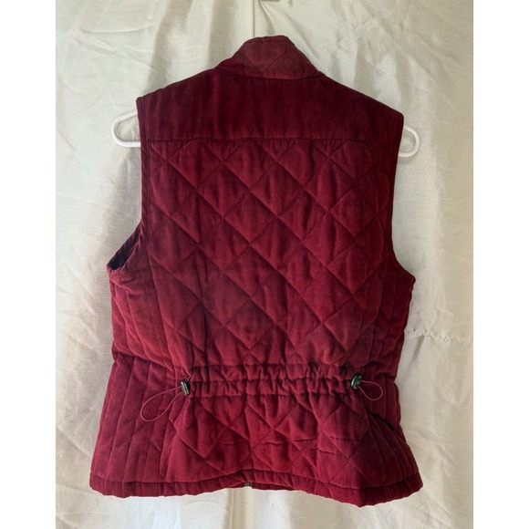 Womens Croft & Barrow Quilted Zip Up Vest Drawstring Back Small Zip Pockets - Picture 5 of 5